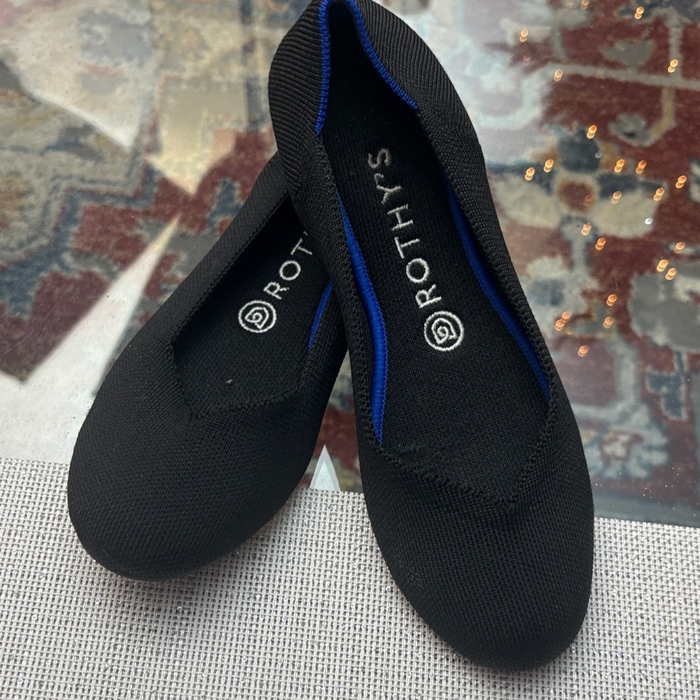Rothy's Black and Blue Women's Flats